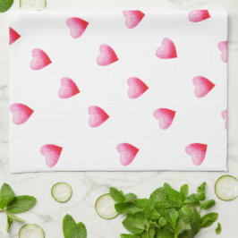 Pano De Prato Coração Vermelho Cinto Romântico