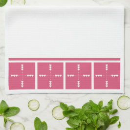 Pano De Prato Corações em todas as direções