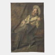 Cowboy tocando banjo e cantando música country