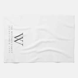 Pano De Prato Cozinha Elegante de Monograma da Família