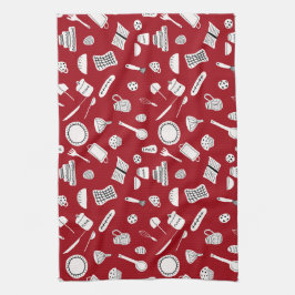 Pano De Prato Cozinha Vermelha Retroativa