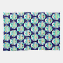 Pano De Prato Criatura Espacial Bonita E Coelho Coelho