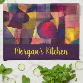 Pano De Prato Custom Vivid Abstract Geometric Art