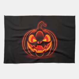 Pano De Prato Cute Neon Pumpkin Halloween Kitchen Towel