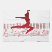 dançarina de balé em um teclado