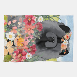 Pano De Prato DESCONTO EM PRETO-LUZ - Cachorro Azul