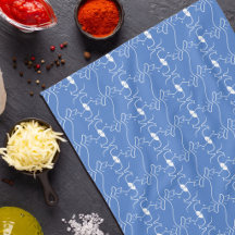 Desenho em Linha Moderna Cachorro Azul Toalhas Bra