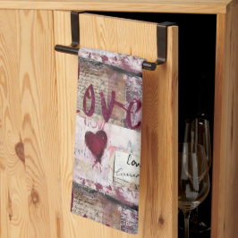 Pano De Prato Design 10 da Série Namorados Burgundy