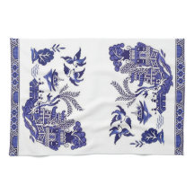 Design azul de China do salgueiro