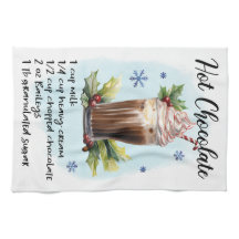 Design de receita de Natal de Chocolate Quente