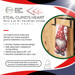 Pano De Prato Dia de os namorados Gnome Kitchen