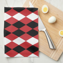 Diamante Geométrico Branco Negro Em Fundo Vermelho