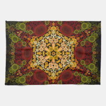 Dot Mandala Flor Amarelo Vermelho e Preto