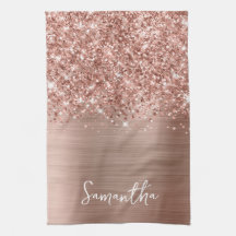 Dourado Rosa Brilhante Glam Nome