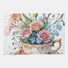 Pano De Prato Elegante floral boho