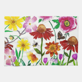 Pano De Prato Enchanted Meadow Botanical Art Kitchen Towel