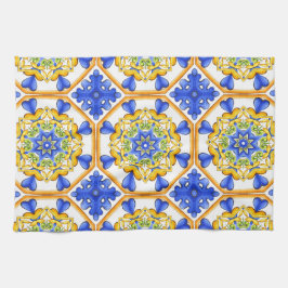 Pano De Prato Estilo italiano,azulejos,majolica Impressão de tud