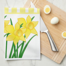Estrias Amarelas com Daffodils Primavera