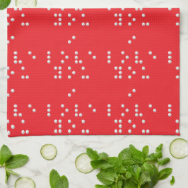 Pano De Prato Eu amo você (Braille)