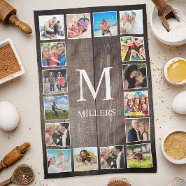 Pano De Prato Família Farmhouse Rustic Farmhouse de Colagem de F