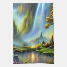 Pano De Prato Fantasia da Natureza com Glória em Cama