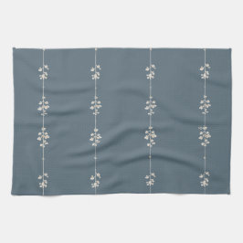 Pano De Prato Farmhouse Botanical Hand Towel Blue Floral Kitchen