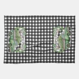 Pano De Prato Farmhouse | Caminhão Verde Vintage | Personalizado