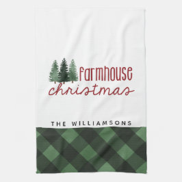 Pano De Prato Farmhouse Christmas Country Xadrez Family