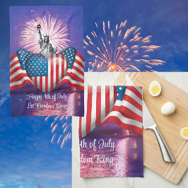 Pano De Prato Feliz 4 de julho de Kitchen "Let Freedom Ring"