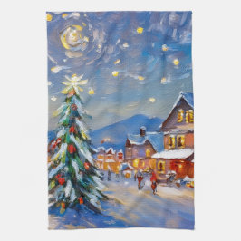 Pano De Prato Feriado da vila de inverno