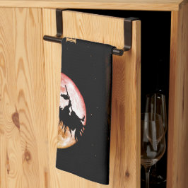 Pano De Prato Festa de Halloween Noite Negra Cheia de Lua Assust