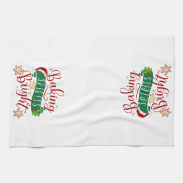 Pano De Prato Festivo Baking Espíritos Brilhantes Natal