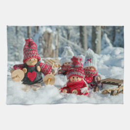 Pano De Prato Figurinas de Wooden Christmas