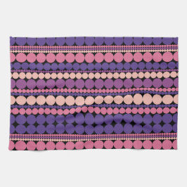 Pano De Prato Fitas Geométricas Pontilhadas Retro