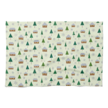 Flocos de neve e de abeto