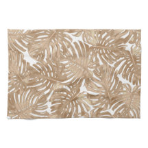 Folhas Tropicais de Boho Castanho