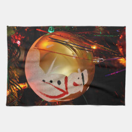 Pano De Prato Fosco Snowman Enfeites de natal Towel