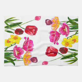 Pano De Prato Fresh-Picked Tulips Kitchen Towels