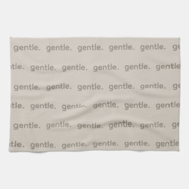 Pano De Prato Gentle Repeated Word Pattern Cozy, Calm & Soft