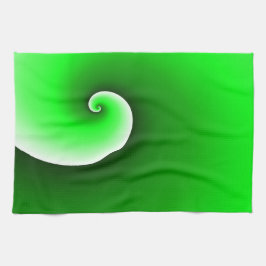 Pano De Prato Gradiente Espiral Branco Verde