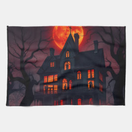Pano De Prato Haunted Mansion Halloween Kitchen Towel