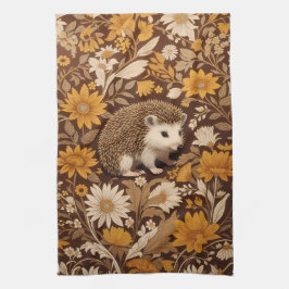 Pano De Prato Hedgehog Brown Floral William Morris Inspirou