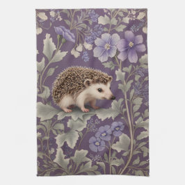 Pano De Prato Hedgehog Purple William Morris Inspirou Floral
