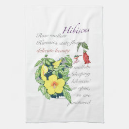 Pano De Prato Hibiscus Tea Towel