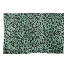 Impressão Girly Emerald Green Glam Leopard