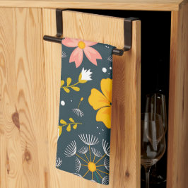 Pano De Prato Jardim Floral Naval Padrão Caprichoso de Primavera