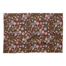 Jardim primavera com Fundo Castanho de Chocolate