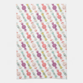 Pano De Prato Kawaii Smiling Candy Kitchen Towel
