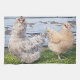 Pano De Prato Kitchen Towel Two Chickens Farmhouse 