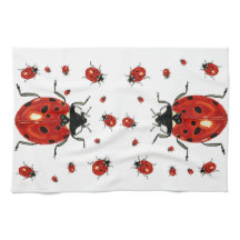 Lady Bug Microfiber Waffle Towel